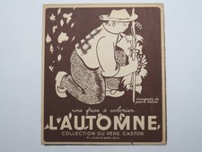L Automne, une frise à colorier - Collection du Père Castor - Pierre Belvès 1944