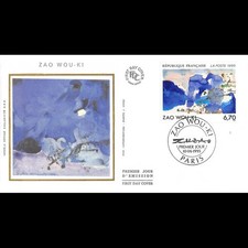 FDC soie - Tableau Zao Wou-Ki