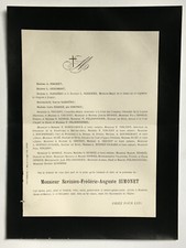 SIMONET Denombre Barbiere Desrez FAIRE PART Pelissonnier BOURRON Aussiere 1903