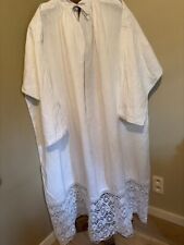 Alb whit handmade crochet lace