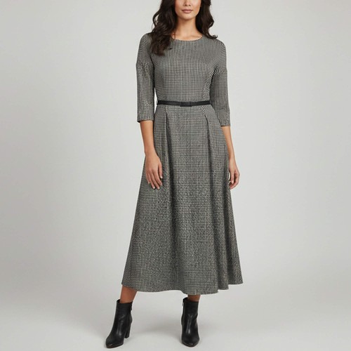 Robe midi ceinturée jersey - midi, en