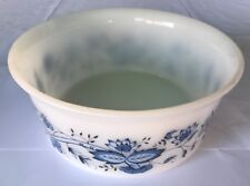 Plat De Service Saladier Arc Arcopal France Fleurs Bleues H 9,3 D 21,5 Cm N2