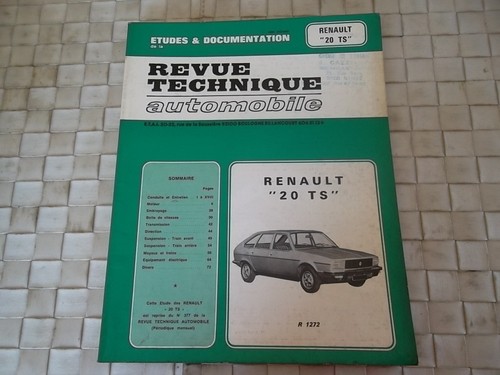 Revue technique renault ts - renault, 20