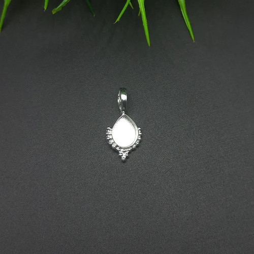 925 sterling silver - silver, 9x12mm