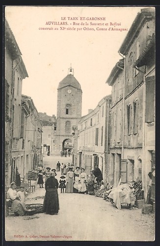 Cpa auvillars rue la - auvillars,,