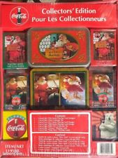 Coffret de 6 jeux de cartes + 2 boites métal COCA-COLA  . neuf 1998
