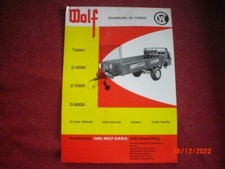 ANCIEN PROSPECTUS PUBLICITAIRE EPANDEURS DE FUMIER WOLF