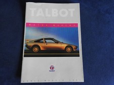 catalogue talbot matra murena 1981