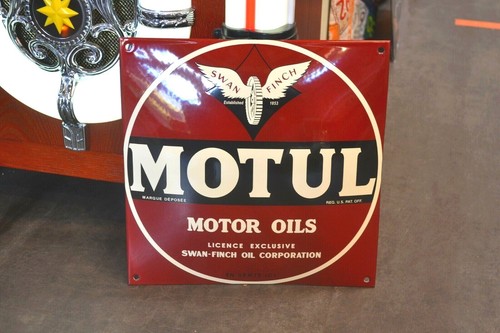 Plaque émaillée motul - émaillée, huile