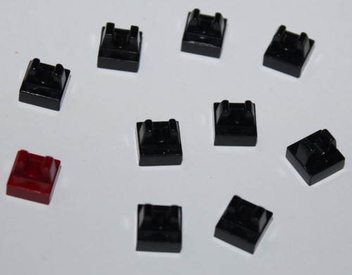 Lego black tile 1x1 - x, with
