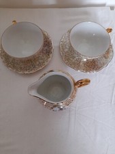 Ensemble 2 tasses à the porcelaine avec soucoupe et pot Bavaria porcelaine