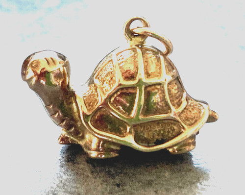 Ancienne tortue volume or - ancienne,