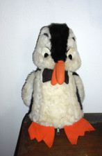 VINTAGE PELUCHE MARIONNETTE NESTOR PINGOUIN RANGE PYJAMA 35 cm