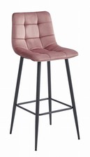 Tabouret ARCETO - velours rose