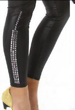 Legging en vinyl, aspect cuir