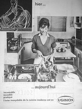 PUBLICITÉ UGINOX L'ÉVIER INOXYDABLE DE LA CUISINE MODERNE INUSABLE PRATIQUE