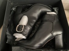 Bottines Maje en cuir - taille 38, talon 6,5 cm, Quasiment Neuves, valeur 395€