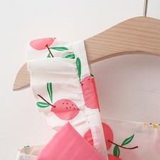 Baby Girls Sling Dress Bow Sleeveless Halter Fluffy Princess Dress With Folding