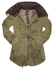 Desigual khaki green cotton - khaki,