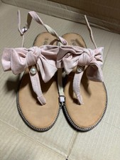 sandales plates karmela avec noeud rose taille 39