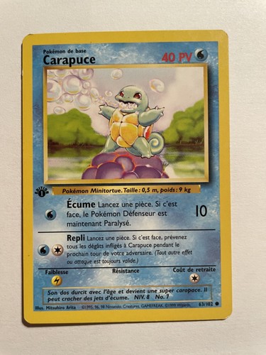 Carte pokémon carapace - carte,
