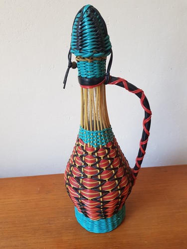 Bouteille vintage scoubidou - vintage,