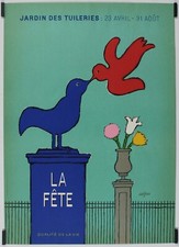 Savignac La fête Qualité de vie - Jardin des Tuileries 1976 Affiche Originale