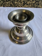 Bougeoir photophore ancien en Etain ROYAL (poinçon) vintage rare décoration