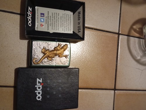 Briquet lezard zippo - zippo, plaque