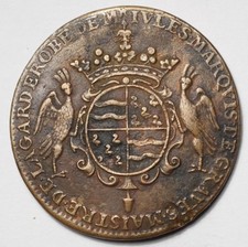 LANGUEDOC : JETON DE J. DE GRAVES,MAITRE GARDE ROBE MONSIEUR 1696 (non répert.)