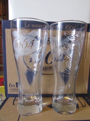 Lot verres bière 1664 - 6,