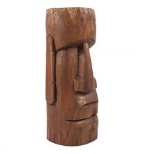 Statue Moai 20cm en bois de
