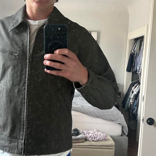 Uniqlo grey canvas bomber - uniqlo,
