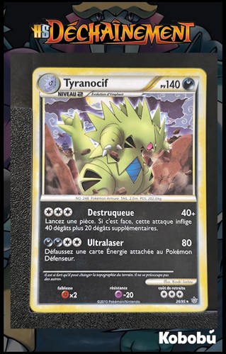 Carte pokémon tyranocif - pokémon, 26/95