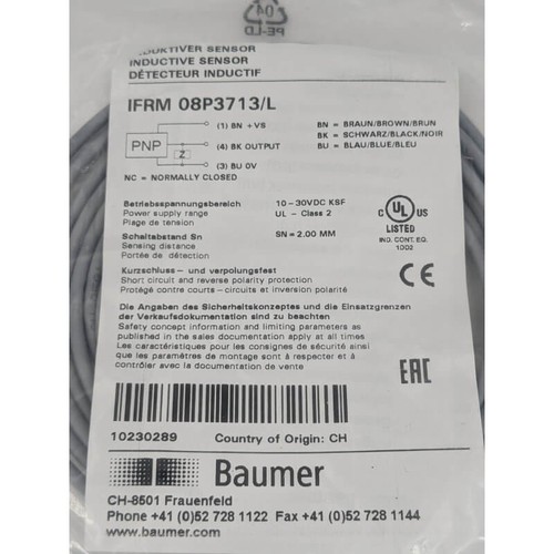 Baumer 10230289 capteur - 10230289,