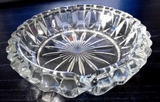 Cendrier en verre diamanté - diamètre 14,5 cm