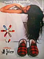 PUBLICITÉ PRESSE 1968 L'HEURE DE LA PANTOUFLE JÉVA LA PLUS VENDUE AU MONDE -CHAT