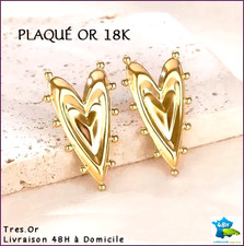PLAQUÉ OR 18 K Boucles