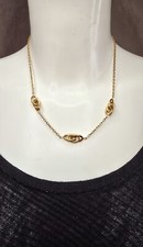 COLLIER 3 Forcats , Esclave, Noeuds NECKLACE VINTAGE plaqué or 