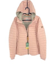 Camel Active Femme Rose à Capuche Veste Matelassée Manteau Taille Ue 36 UK 8 US