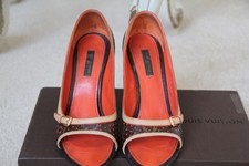 100% Authentic Louis Vuitton Monogram Orange shoes - size 5 1/2