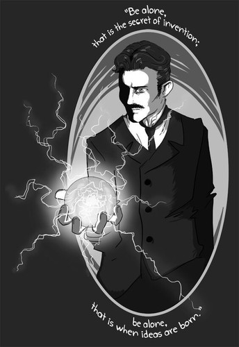 Plaque métal nikola - nikola, tesla