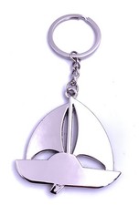 Bateau À Voile Porte-Clés Keychain Argent En Métal