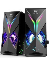 OROW Haut Parleur PC10W RGB Enceinte PC 2.0 Gaming Haut-parleurs d'Ordinateur...