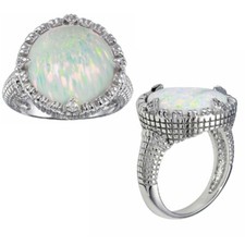 Bague Halo Ronde En Argent