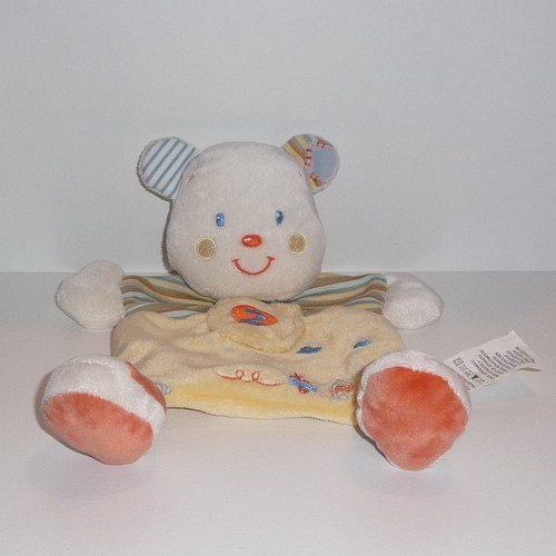 Doudou ours kiabi jaune bleu - kiabi,