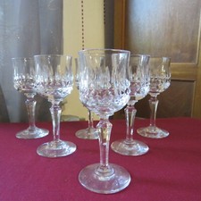 6 verres à liqueur en cristal de sèvres modèle savannah 