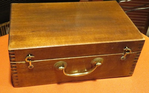 Coffret bois xixème ferrures - bois,