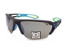 Cebe S ' Track L Lunettes de Soleil Noir Bleu W / Zone Gris Verres Miroir Argent