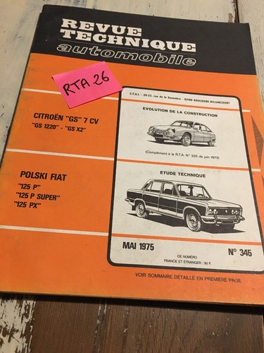 Revue technique automobile - revue,